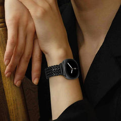 Correa de reloj de acero inoxidable trenzada...