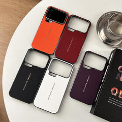 Funda con textura de cuero vegano tejido en ...
