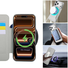 Funda para teléfono de cuero vegano con tarj...