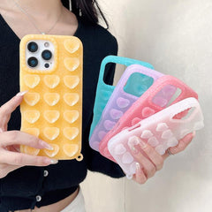 Funda para teléfono translúcida con purpurin...