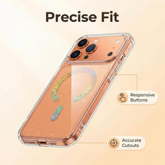 Funda magnética de TPU con purpurina para te...