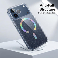 Funda magnética de TPU con purpurina para te...