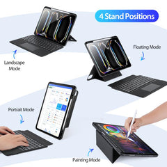 Funda para tablet de cuero vegano con teclad...