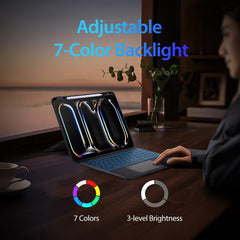 Funda para tablet de cuero vegano con teclad...