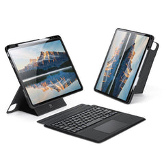 Funda para tablet de cuero vegano con teclad...