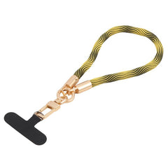 Cordón corto para teléfono con hebilla dorada