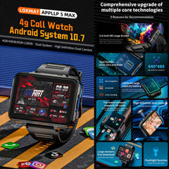 Reloj inteligente LOKMAT APPLLP 5 Max 4G, pa...