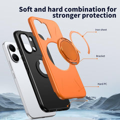 Funda híbrida de TPU y PC con soporte girato...