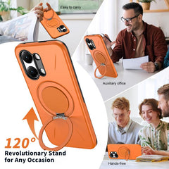 Funda híbrida de TPU y PC con soporte girato...