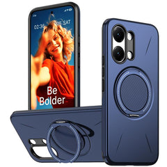 Funda híbrida de TPU y PC con soporte girato...