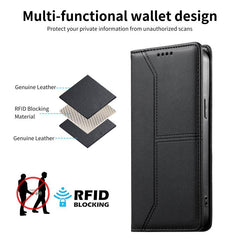 Funda para teléfono de cuero vegano magnétic...
