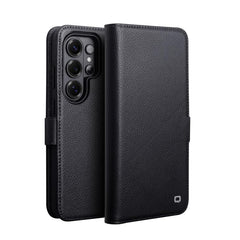 Funda para teléfono de cuero genuino QIALINO...