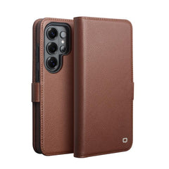 Funda para teléfono de cuero genuino QIALINO...