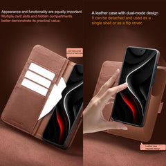Funda para teléfono de cuero genuino QIALINO...