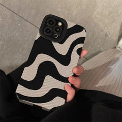 Funda para teléfono de TPU con textura de cu...