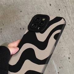 Funda para teléfono de TPU con textura de cu...