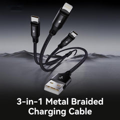 Cable de carga trenzado metálico ROCK RCB079...