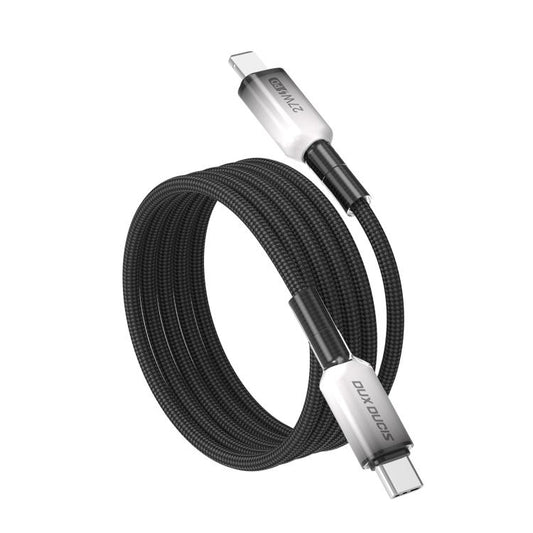 Cable de datos trenzado transparente con deg...