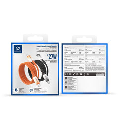 Cable de datos trenzado transparente con deg...