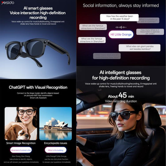 Gafas inteligentes Yesido IO42 IP67 resisten...