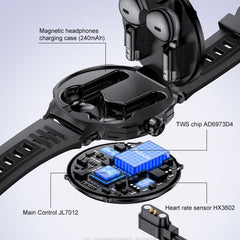 Reloj inteligente Yesido IO50 con auriculares TWS