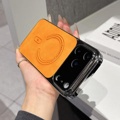 Funda magnética para teléfono de piel de cor...