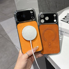 Funda magnética para teléfono de piel de cor...