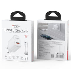 Cargador Yesido de 18 W con interfaz USB úni...