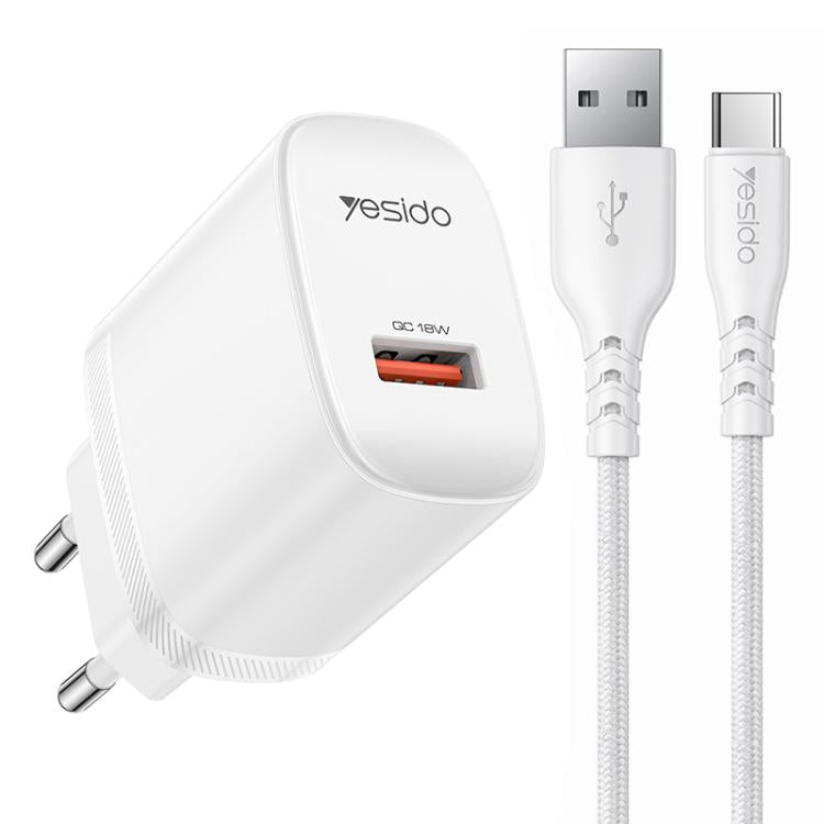 Cargador Yesido de 18 W con interfaz USB úni...