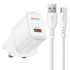 Cargador Yesido de 18 W con interfaz USB úni...