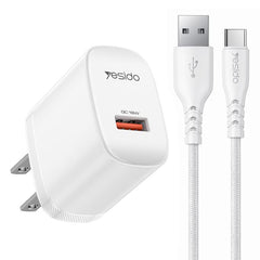 Cargador Yesido de 18 W con interfaz USB úni...