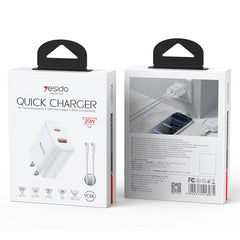 Conjunto de cargador Yesido YC19U PD20W USB-...