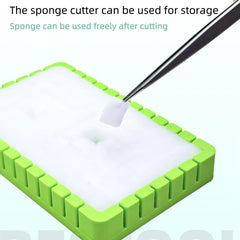Caja de almacenamiento y corte de nanoesponj...