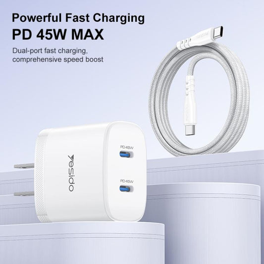 Kit de cargador rápido doble USB-C Yesido PD...