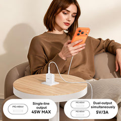 Kit de cargador rápido doble USB-C Yesido PD...