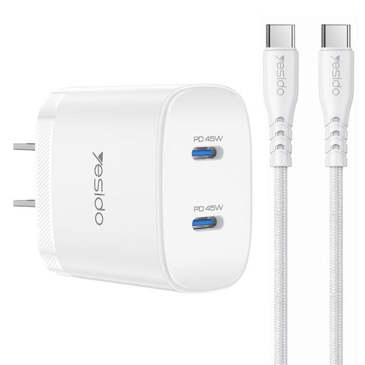 Kit de cargador rápido doble USB-C Yesido PD...