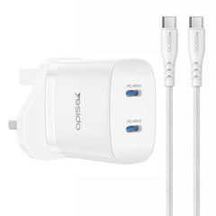 Kit de cargador rápido doble USB-C Yesido PD...
