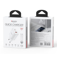Conjunto de cargador Yesido YC106 PD20W USB-...