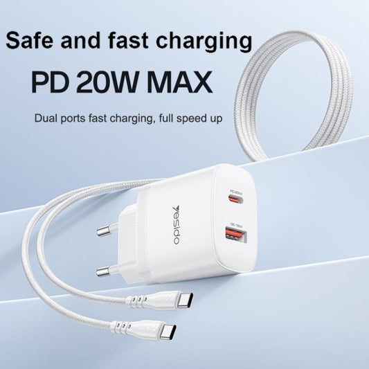 Conjunto de cargador Yesido YC106 PD20W USB-...