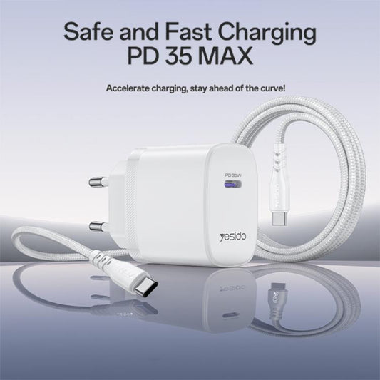 Cargador rápido Yesido YC107 PD35W USB-C / T...