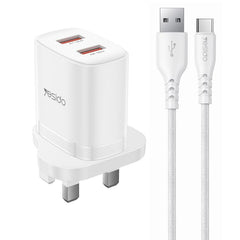Cargador Yesido YC150 de 12 W y 2,4 A con do...