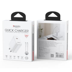 Conjunto de cargador Yesido YC18U PD20W Tipo...