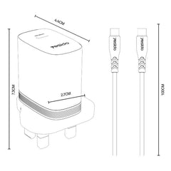 Conjunto de cargador Yesido YC151 PD20W Tipo...