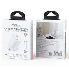 Conjunto de cargador Yesido YC151 PD20W Tipo...