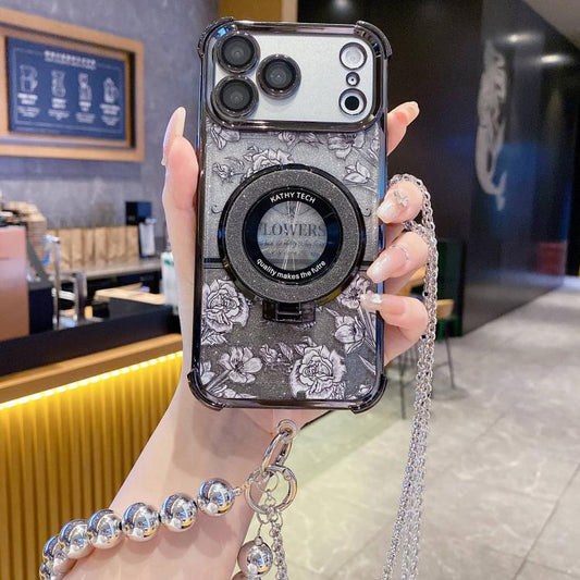 Funda para teléfono con estampado floral deg...