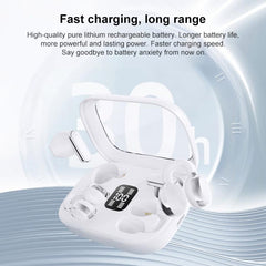 Auriculares inalámbricos Bluetooth duales, con clip y de uso intrauditivo.