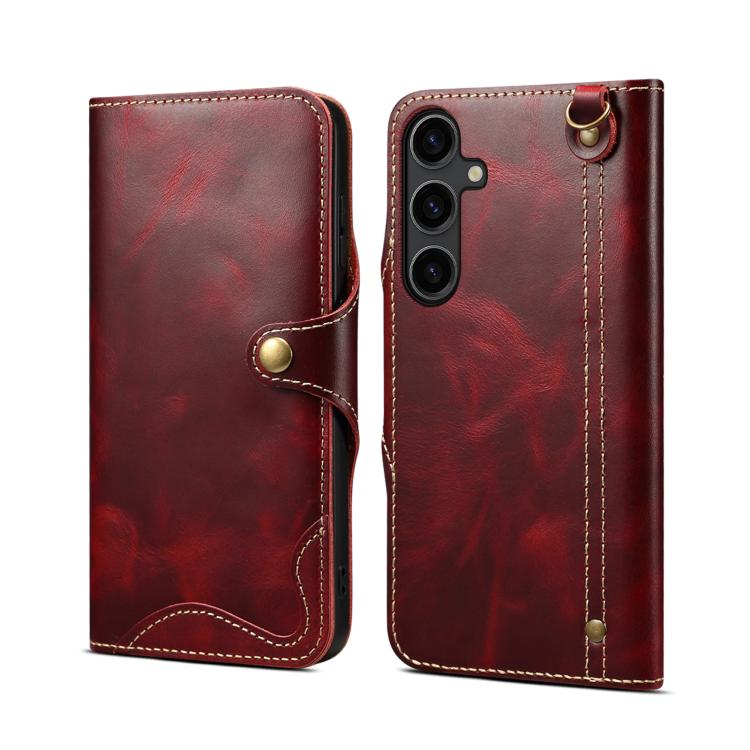 Funda de cuero genuino Denior B01 con botón ...