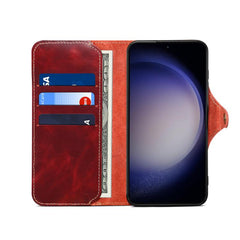 Funda de cuero genuino Denior B01 con botón ...