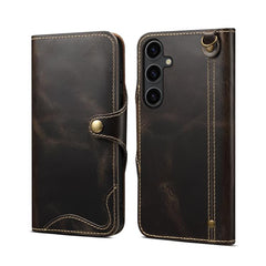 Funda de cuero genuino Denior B01 con botón ...