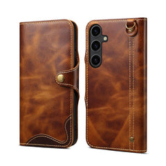 Funda de cuero genuino Denior B01 con botón ...